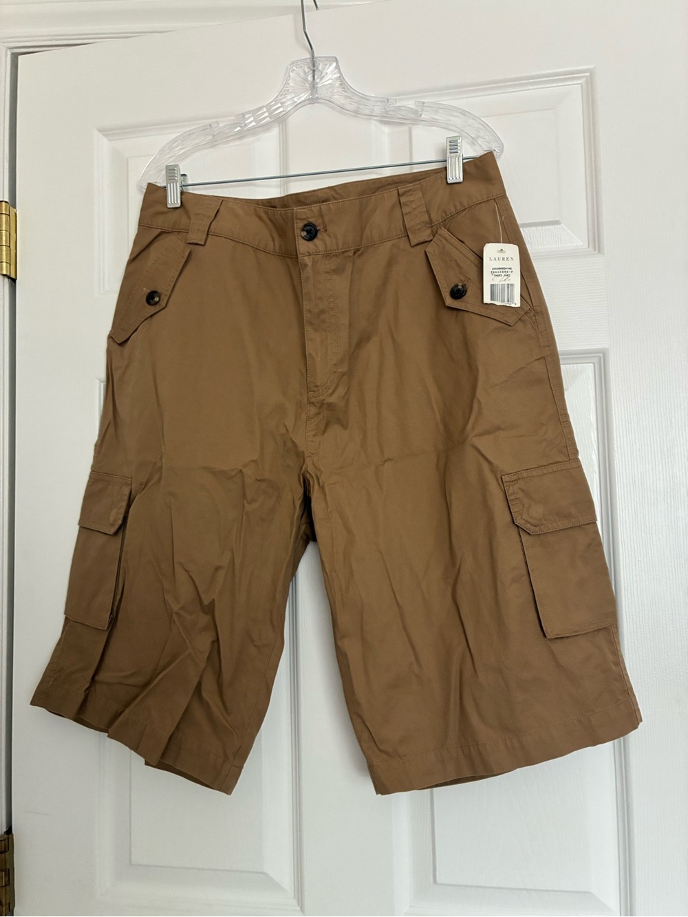 Lauren Ralph Lauren Brown Cargo Shorts with Utility Pockets